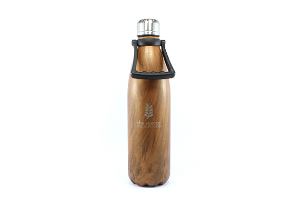 Water Bottle Timber_with handle_750mL_main website The Source Stainless Steel Water Bottle 750ml with handle image