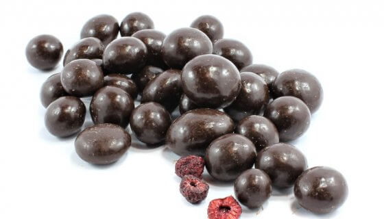 Dark Chocolate Covered Organic Raspberries image