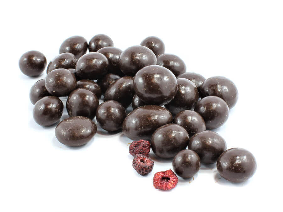 30254_Dark Choc Raspberries a Dark Chocolate Covered Organic Raspberries image