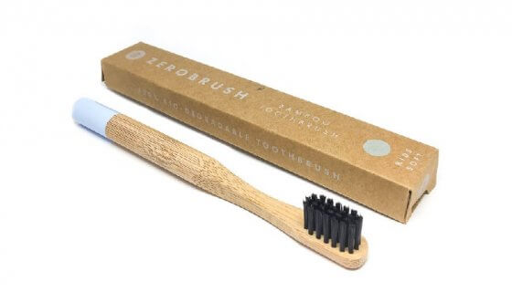 Children's Blue Bamboo 'Zerobrush' Toothbrush - Soft Bristle image