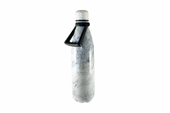 The Source Stainless Steel Marble Water Bottle 750ml with handle image