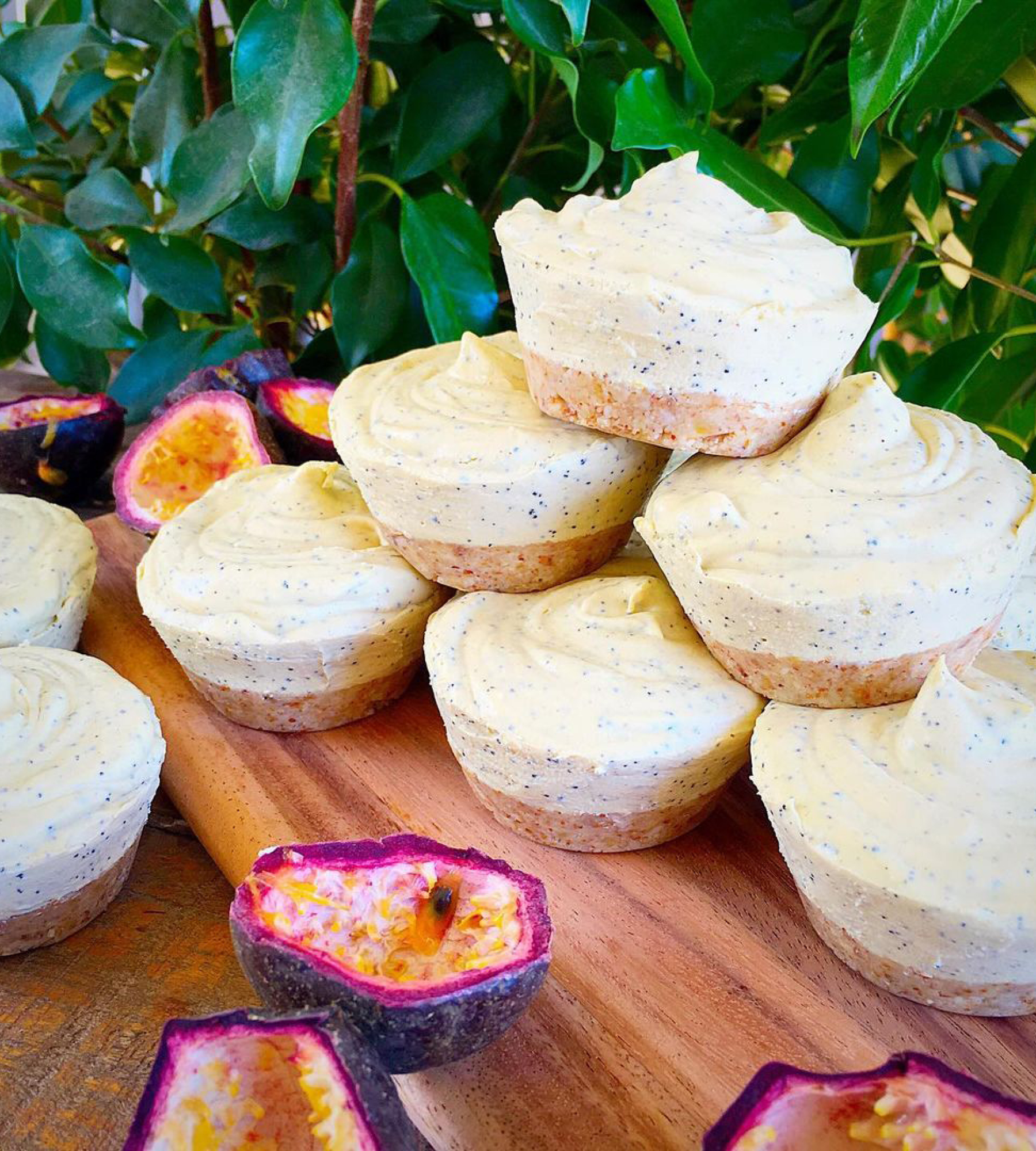 Raw Lemon Passionfruit Cheesecakes | The Source Bulk Foods