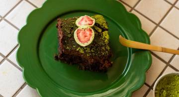 GF Chocolate Matcha Brownies Served